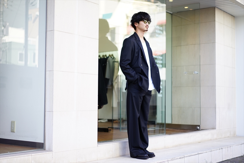 sunsea 20aw N.M THICKENED セットアップ ネイビー-