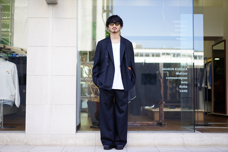 SUNSEA 22AW N.M THICKENED w/耳　セットアップ