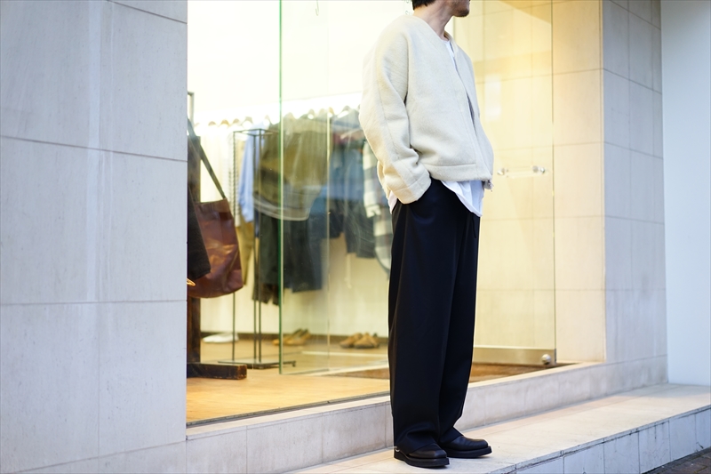 SUNSEA 22AW N.M THICKENED w/耳 WIDE PANTS-