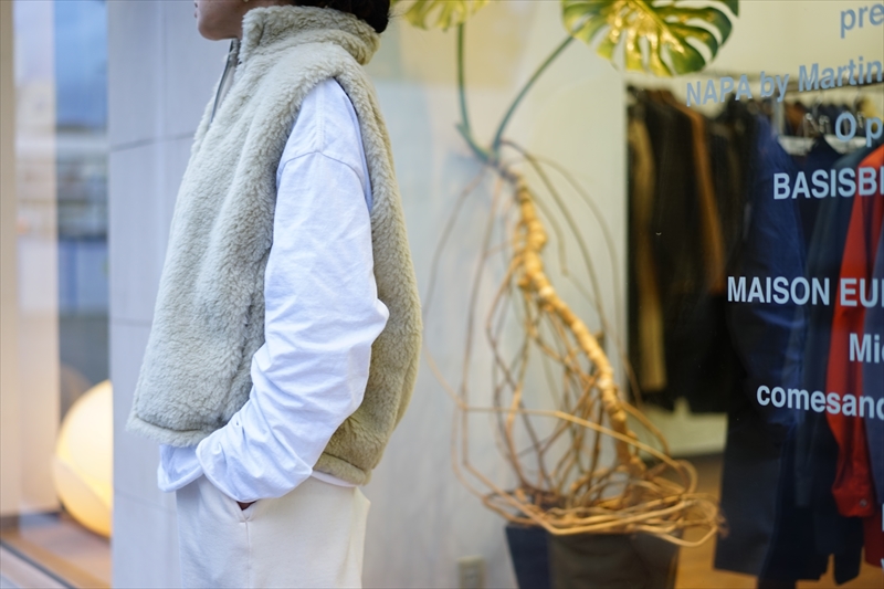 AURALEE - AURALEE オーラリー 21AW SHETLAND WOOL BOA ZIP VEST シェットランドウールジップボアベスト A21AV02WB ベージュ系 1 AURALEE for women's(オーラリーウィメンズ)の新作、 Shetland