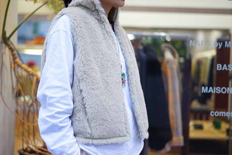 AURALEE - AURALEE オーラリー 21AW SHETLAND WOOL BOA ZIP VEST シェットランドウールジップボアベスト A21AV02WB ベージュ系 1 AURALEE for women's(オーラリーウィメンズ)の新作、 Shetland
