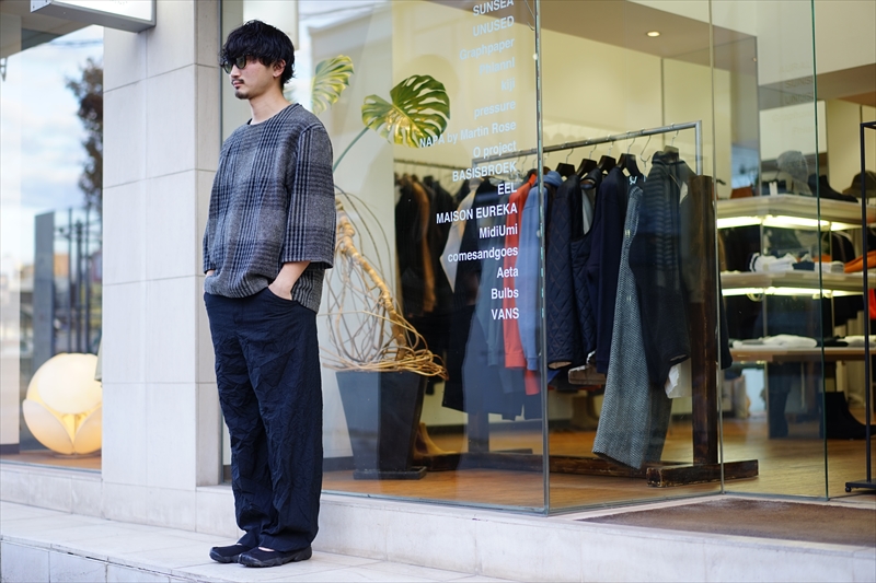 新品 SUNSEA Microリバーシブル ヘリンボーン ノーカラー ジャケット 新品 SUNSEA Microリバーシブル ヘリンボーン ノーカラー ジャケット