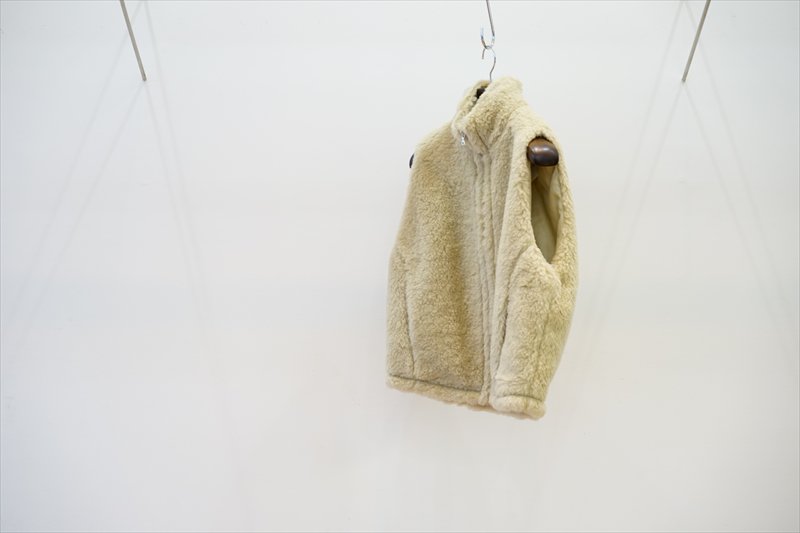 大阪の販売店 AURALEE オーラリー SHETLAND WOOL BOA ZIP VEST