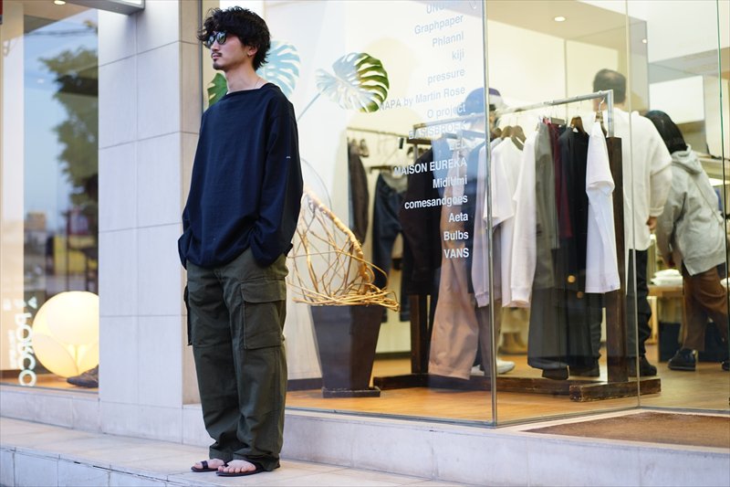 outil(ウティ)22SS Collectionの新作、PANTALON BLESLE/Oliveのご紹介