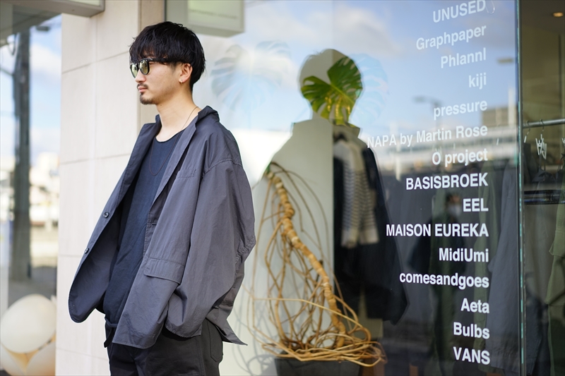 グラフペーパー Garment Dyed Poplin オーバーサイズジャケット Graphpaper - Garment Dyed Poplin Setup. : UNDERPASS・・・Having fun!!!