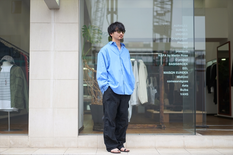 Graphpaper(グラフペーパー)22SS Basic Collectionの新作、Broad L/S