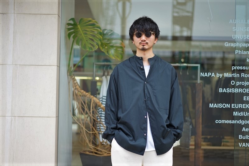 Graphpaper(グラフペーパー)22SS Basic Collectionの新作、Broad L/S
