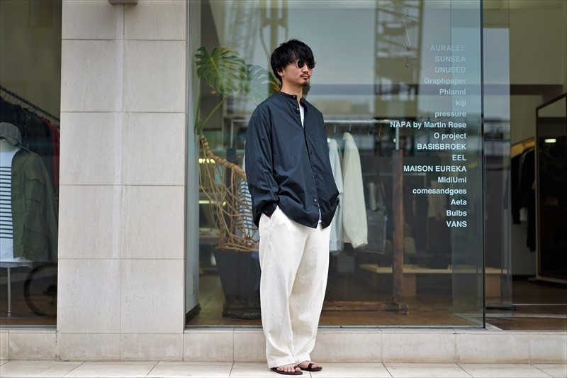 Graphpaper(グラフペーパー)22SS Basic Collectionの新作、Broad L/S