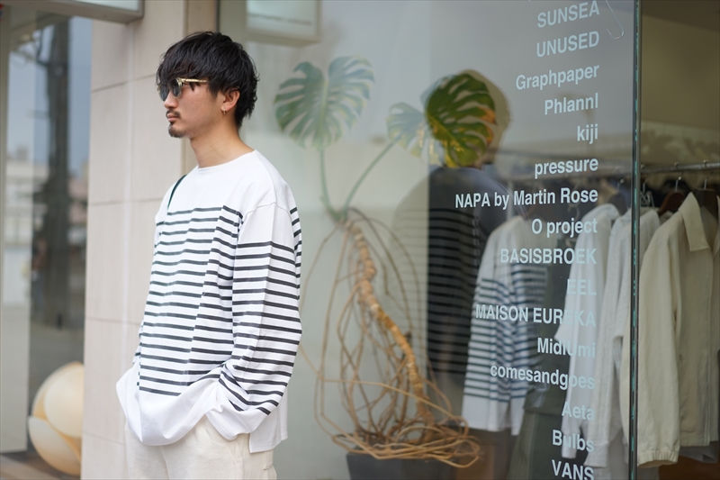 Graphpaper(グラフペーパー)22SS Collectionの新作、Panel Border L/S