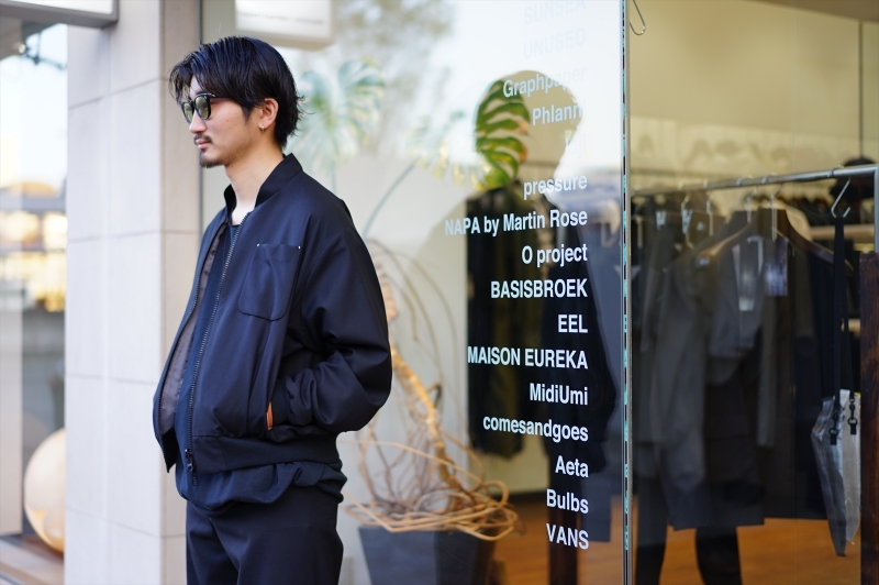 SUNSEA(サンシー)22SS Collectionの新作、N.M Oxford w/耳 MA-1 SUNSEA(サンシー)22SS Collectionの新作、N.M Oxford w/耳 MA-1
