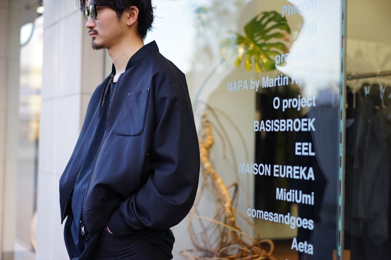 SUNSEA(サンシー)22SS Collectionの新作、N.M Oxford w/耳 MA-1
