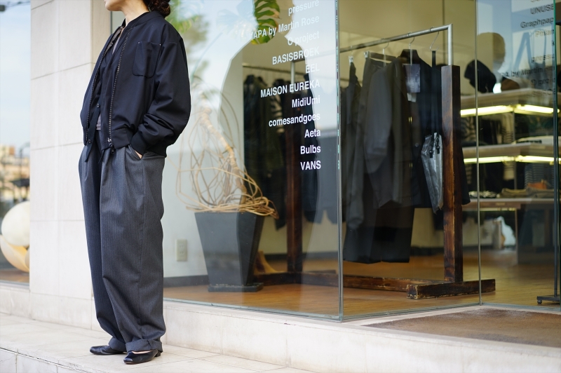 20ss sunsea linen L-2B サンシー　MA-1 スカ SUNSEA(サンシー)の新作、N.M Oxford w/耳 MA-1/BKを使った