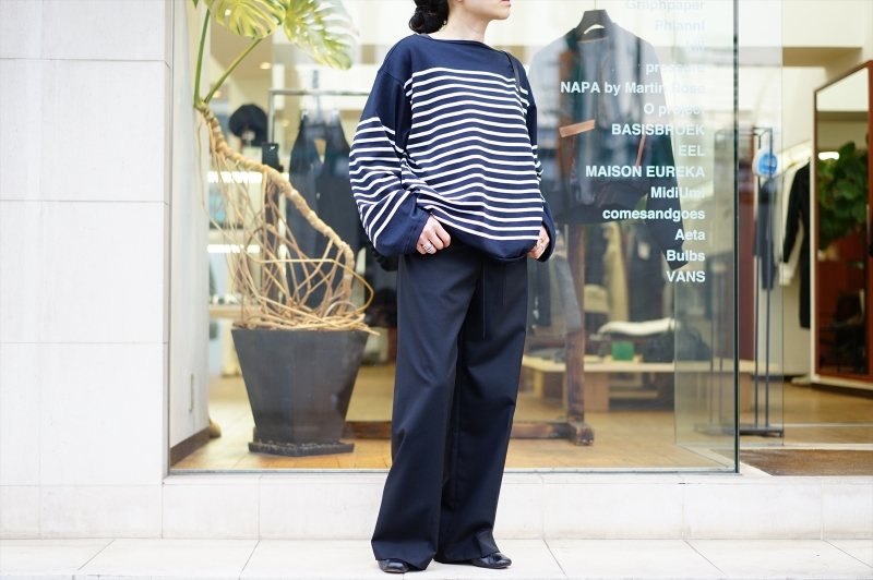 SUNSEA(サンシー)の新作、N.M Oxford w/耳 STRAIGHT Pants/BKを SUNSEA(サンシー)の新作、N.M Oxford w/耳 STRAIGHT Pants/BKを