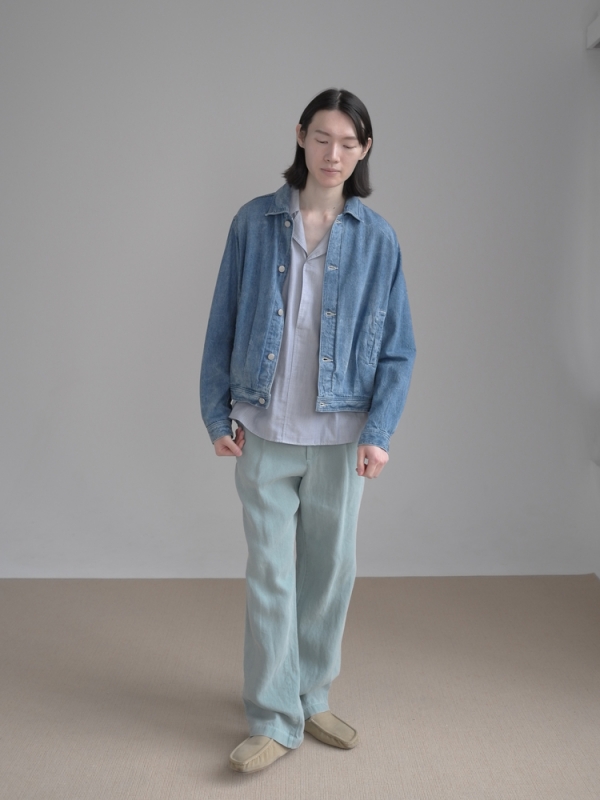 オーラリー 22SS SELVEDGE FADED LIGHT BLOUSON-