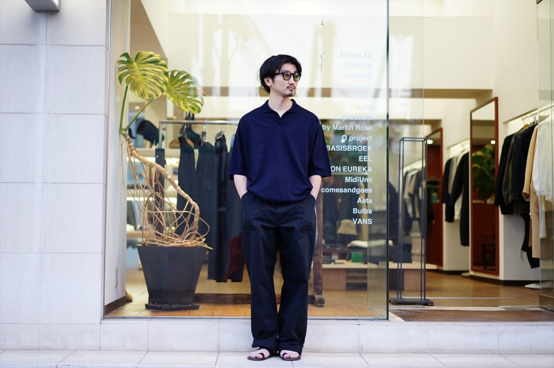 オーラリー SUPER HIGH GAUGE COTTON KNIT POLO オーラリー SUPER HIGH GAUGE COTTON KNIT POLO