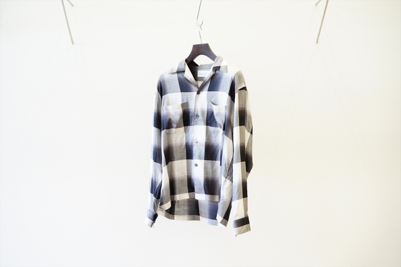 UNUSED(アンユーズド)22SS Collectionの新作、Ombre check open collar UNUSED(アンユーズド)22SS Collectionの新作、Ombre check open collar