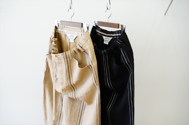 SUNSEA(サンシー)の新作、BANGLADESH MORSE LINEN w/耳 WIDE PANTSを