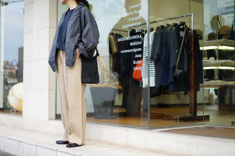 SUNSEA(サンシー)BANGLADESH MORSE LINEN w/耳 WIDE PANTS/Natural 
