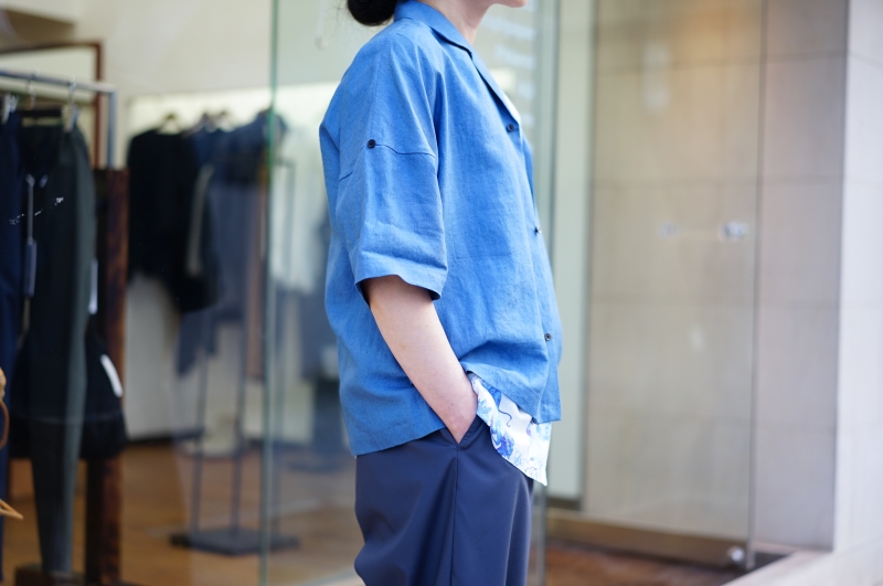 綺麗なBlueが特徴的なSUNSEA(サンシー)JOE S.LINEN SHIRTを使った