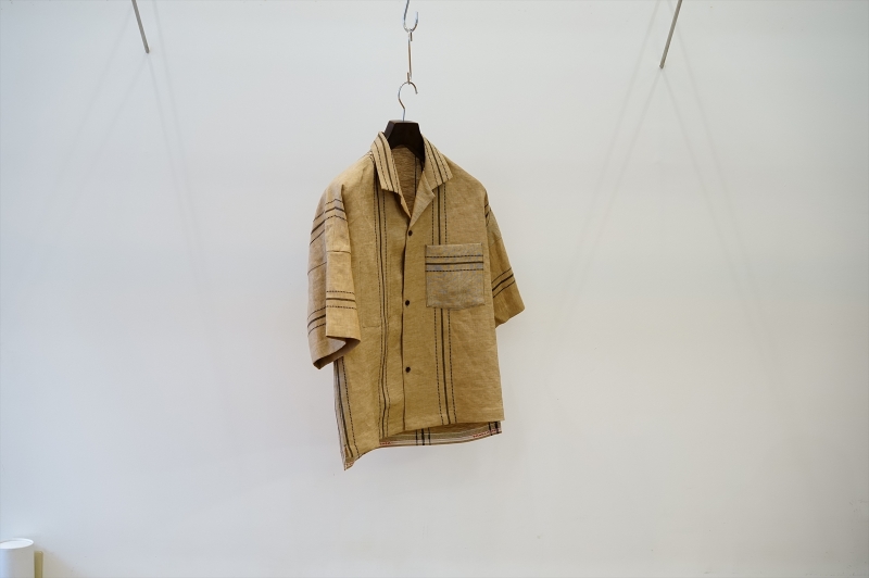 SUNSEA(サンシー)の新作、Bangladesh Linen w/耳 Fried Shrimp Shirt