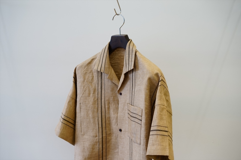 【返品?交換対象商品】 w/耳 Linen Bangladesh Fried Shirt Shrimp トップス