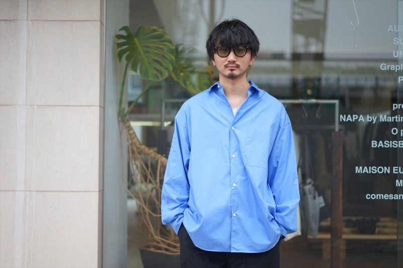 グラフペーパーOversized Regular Collar Shirt