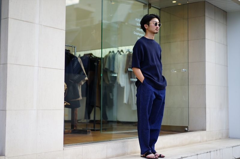 UNIVERSAL PRODUCTS(ユニバーサルプロダクツ)1TUCK DENIM PANTS/Indigo