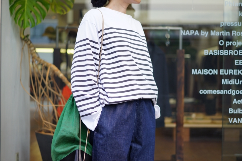 真夏に持ちたいGreenが綺麗なSUNSEA(サンシー)のナップサックを使った