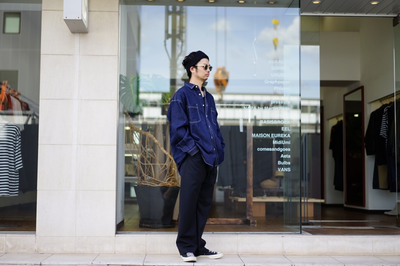 Graphpaper Denime Regular Collar Shirt style.2021.2.20