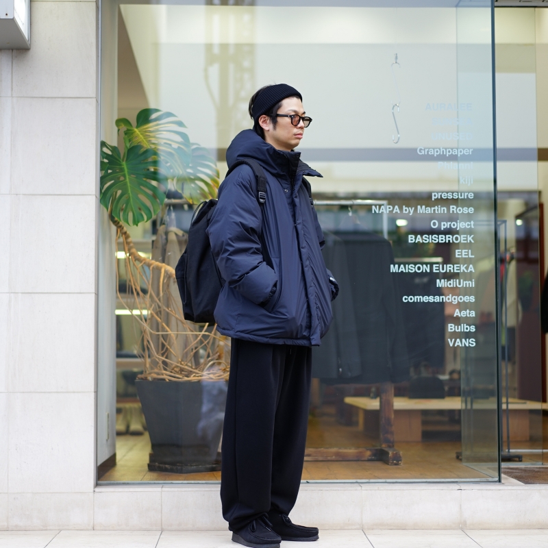 【完売カラー】Graphpaper グラフペーパー リバーシブル ダウン Graphpaper PERTEX Riversible Hooded Down