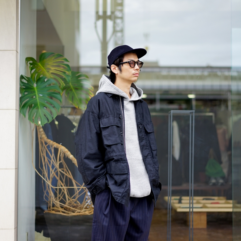 Graphpaper Cotton Linen Moleskin Military Jacket(GU221-30094 Graphpaper Cotton Linen Moleskin Military Jacket(GU221-30094