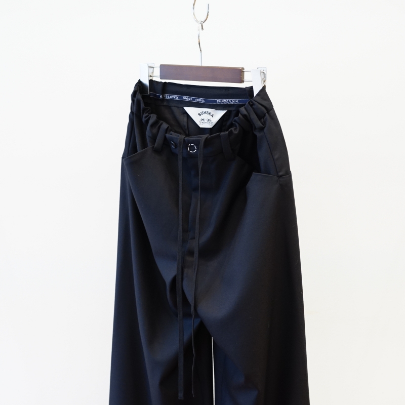 定価¥46200sunsea N.M THICKENED w/耳 STRAIGHT PANTS - スラックス