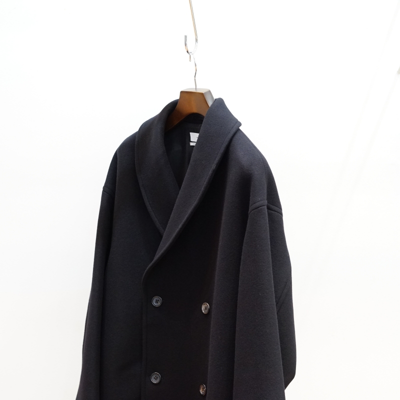 YOKE美品タグ付きScale Off Melton Shawl Collar Coat
