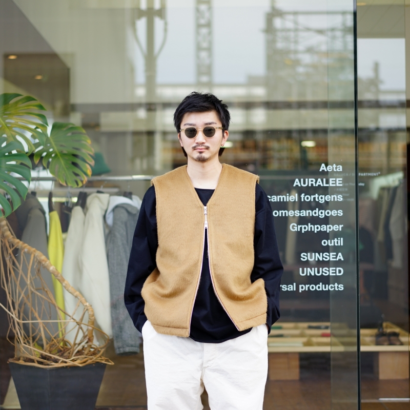 EXCLUSIVE BALUCA別注 / KIIT(キート)W/AC SHAGGY PILE ZIP UP VESTを 