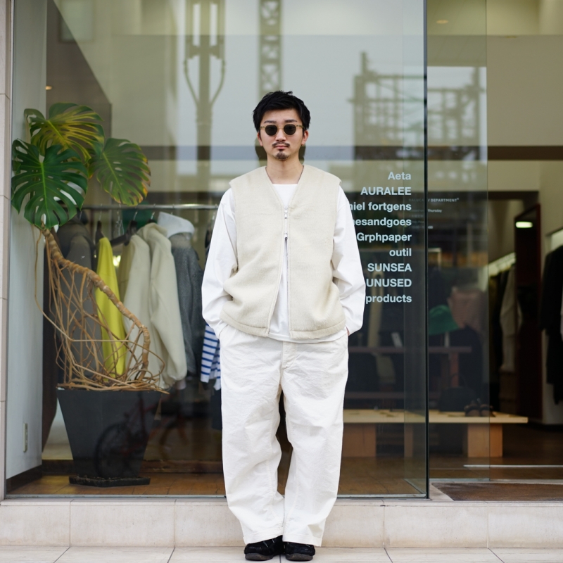 EXCLUSIVE BALUCA別注 / KIIT(キート)W/AC SHAGGY PILE ZIP UP VEST 