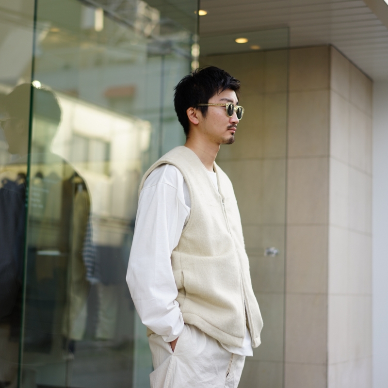 EXCLUSIVE BALUCA別注 / KIIT(キート)W/AC SHAGGY PILE ZIP UP VEST 