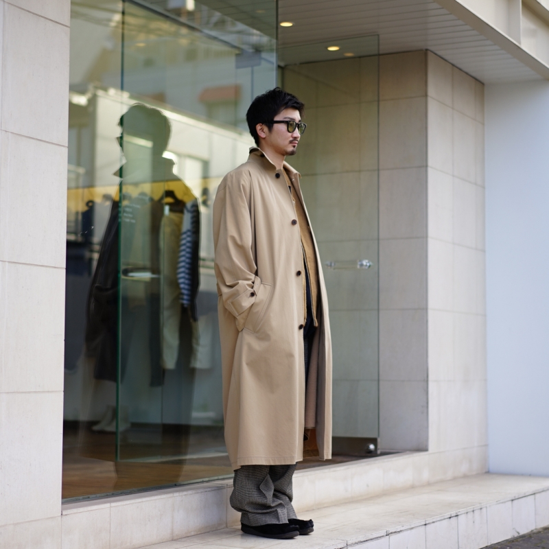 AURALEE(オーラリー)Finx Hard Twist Gabardine Soutien Collar Coat