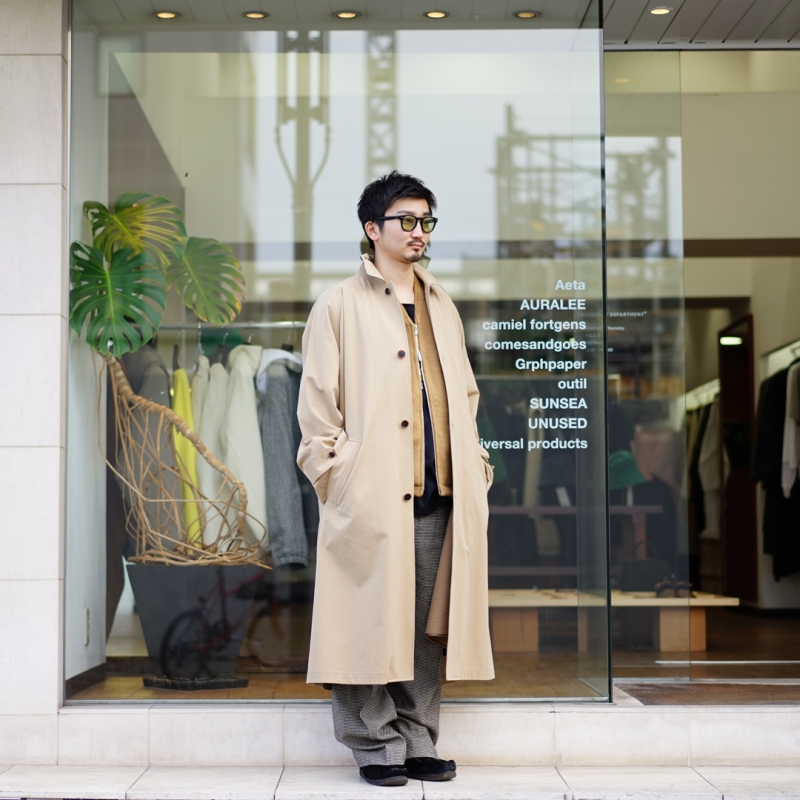 AURALEE FINX HARD TWIST GABARDINE ステンカラー AURALEE(オーラリー)Finx Hard Twist Gabardine Soutien Collar