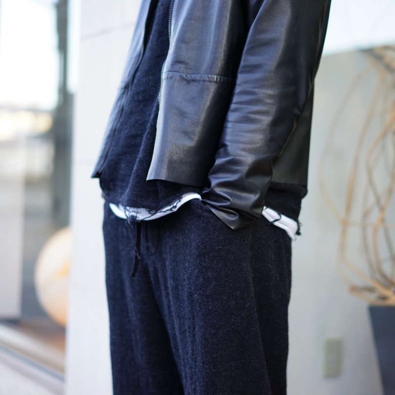 SUNSEA サンシー 22AW SHRINKAGE BEACH PANTS 縮絨パンツ 2 チャコール -  ブランド古着買取・販売unstitchオンラインショップ