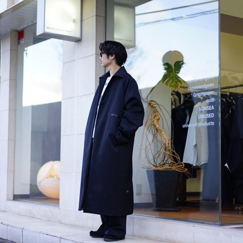 SUNSEA(サンシー)22AW Collectionの新作、TUXEDO COAT/BKのご