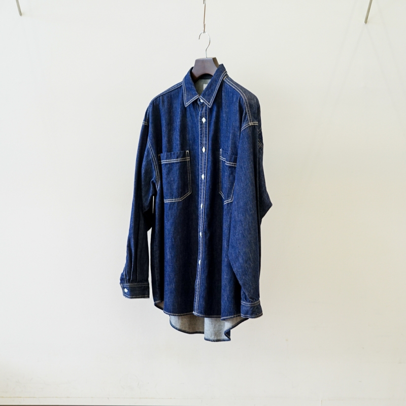 Graphpaper(グラフペーパー)Basic Collection /Denim Regular Collar 