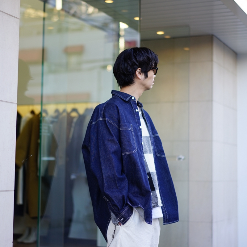 Graphpaper(グラフペーパー)Basic Collection /Denim Regular Collar