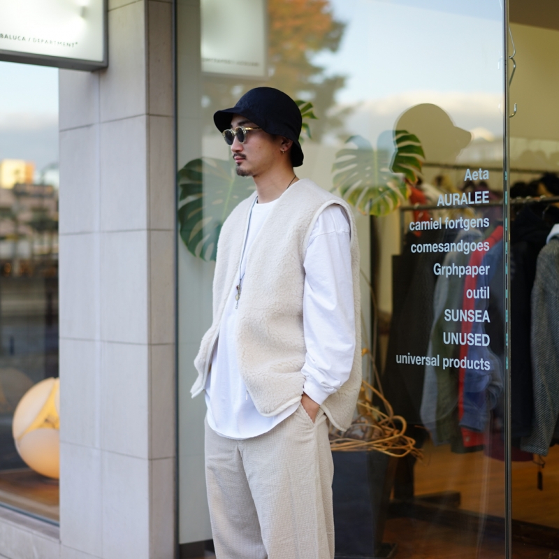 CAMIEL FORTGENS カミエルフォートヘンスFLEECE VEST camiel fortgens(カミエルフォートヘンス)Zip Vest Wool Fleece(16.05