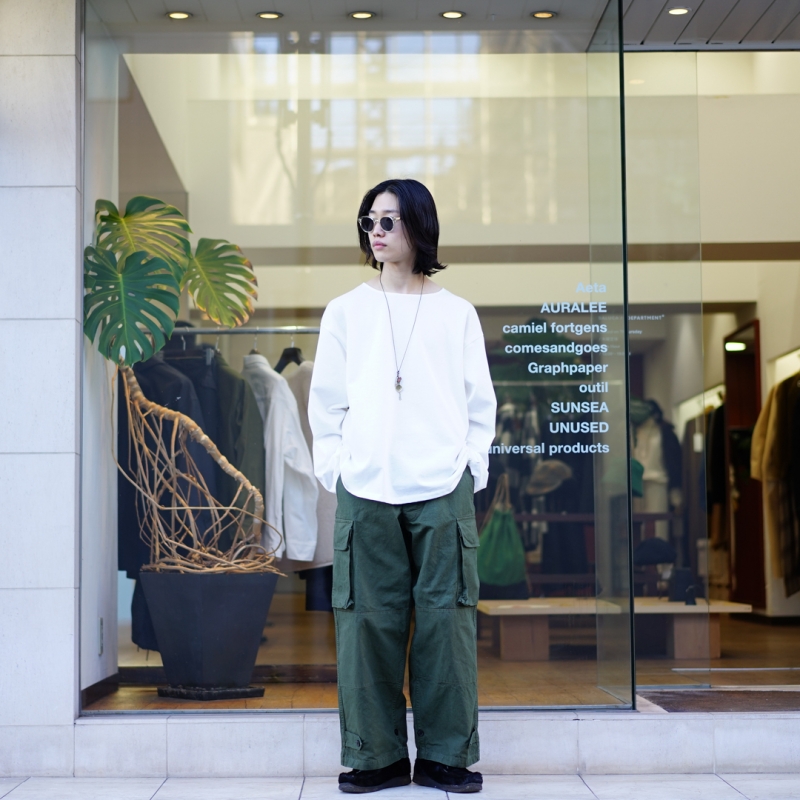 outil(ウティ)23SS Collectionの新作、PANTALON BLESLE(OU-P037)/Olive
