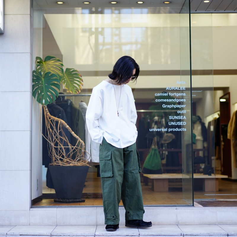 Baluさん専用 outil(ウティ)23SS Collectionの新作、PANTALON BLESLE(OU-P037)/Olive