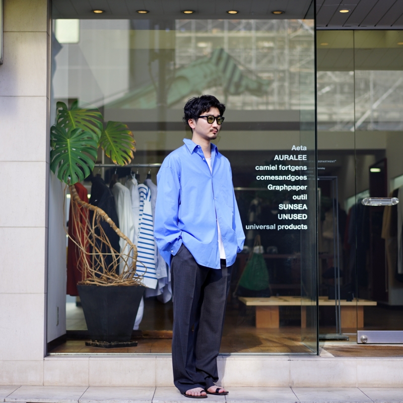 Broad Oversized S/S Regular Collar Shirt - シャツ