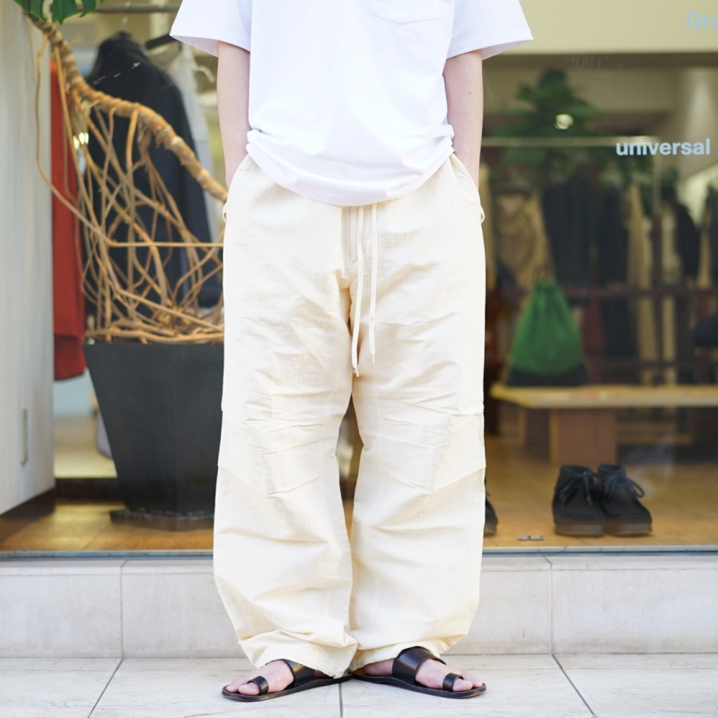23SS】AURALEE HIGH DENSITY FINX LINEN WEATHER PANTS 