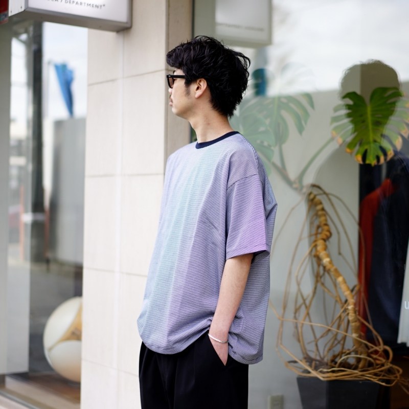 Graphpaper / 23ss/Narrow Border S/S Tee/1/コットン/GRY/ボーダー/GU231-70321B// Graphpaper(グラフペーパー)23SS Collectionの新作、 Narrow Border S