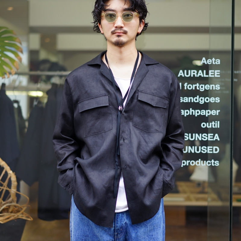 SUNSEA サンシー 新品　LINEN GIGOLO SHIRT ジゴロシャツ