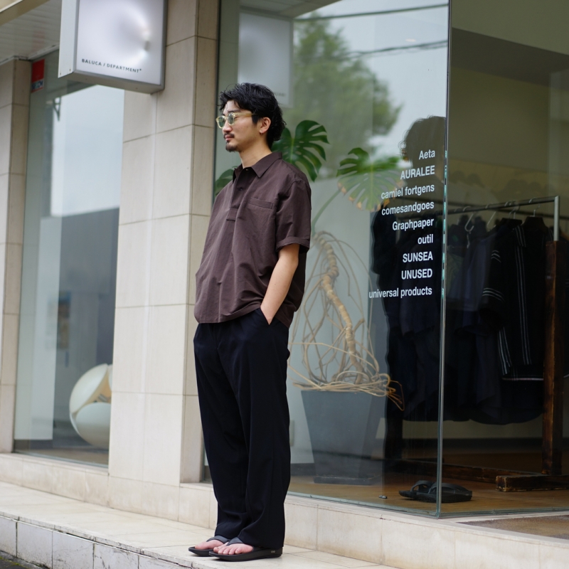AURALEE(オーラリー)High Density Finx Linen Weather Half